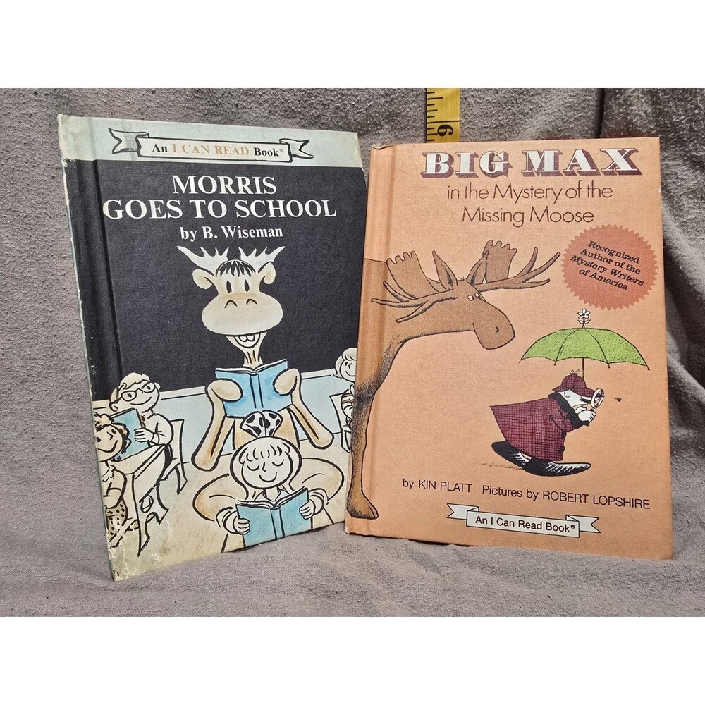 Vintage 1970s Lot Of 2 -I Can Read- Morris Goes To School and Big Max